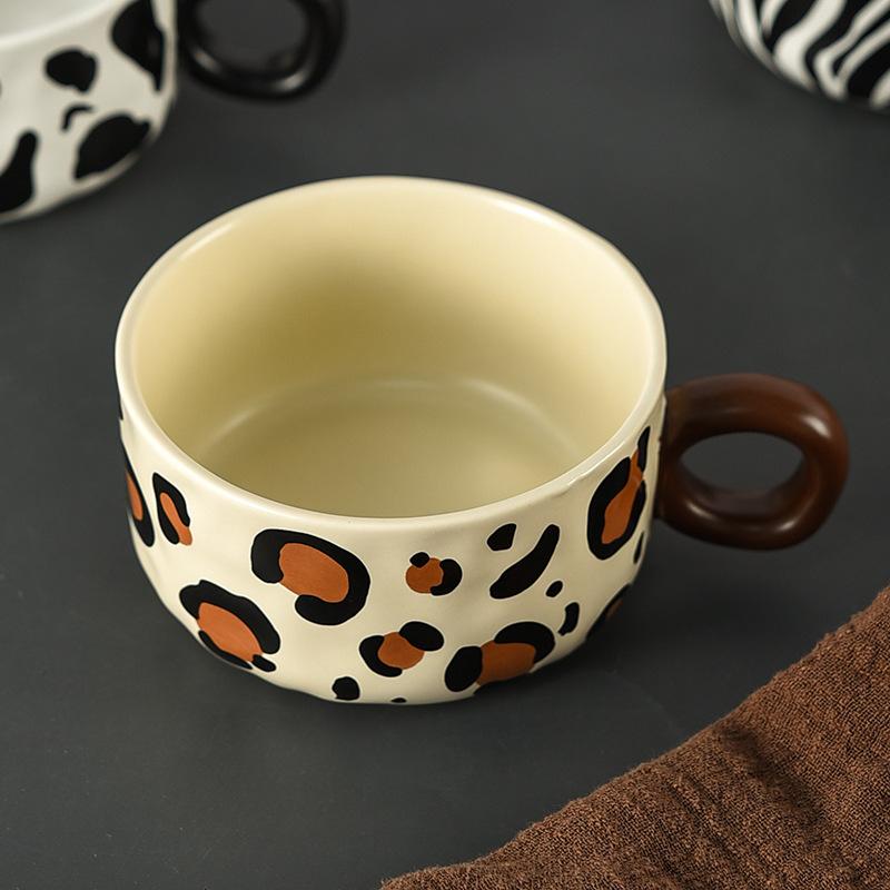 Model Animal Valoare Mare Cupă Scurtă Ceramică pentru Desert Înghețată Senzație High End Design Nișă Cană Cafea Comercială Feminină