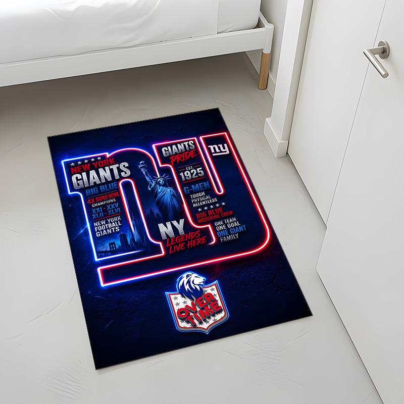 New York Giants (28) Rug Suitable For Living Rooms Bedrooms Computer Rooms Dining Areas And Placement Under Tables And Chairs Also An Ideal Choice For