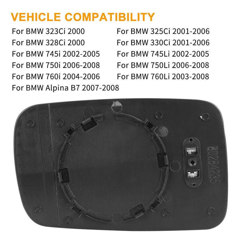 For BMW E46 3-Series 1999-2006 E65 E66 E67 7-Series 2001-2008 Left Right Rear View Lens Split Mirror Heated Glass Rearview Lens