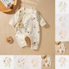 Baby Romper With Pure Cotton Long Sleeve Design For Newborns And Toddlers