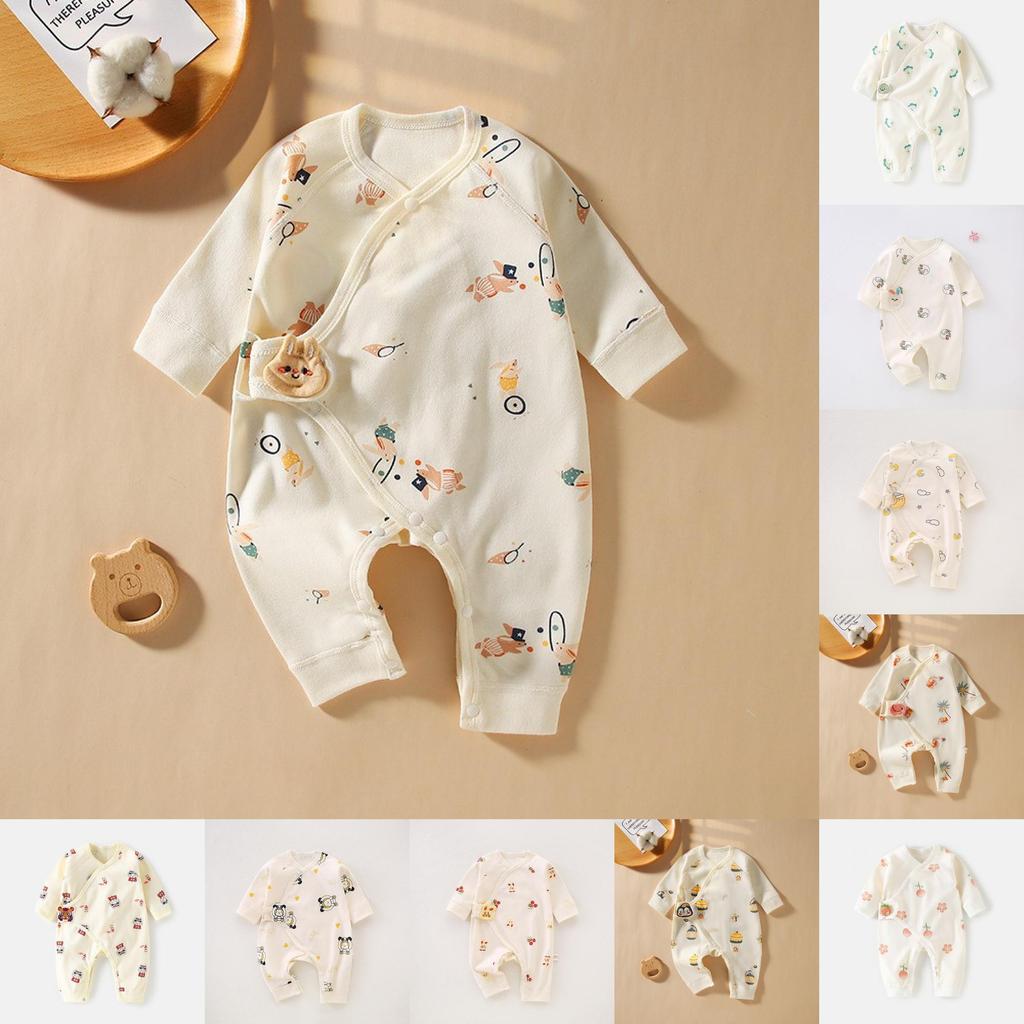 Baby Romper With Pure Cotton Long Sleeve Design For Newborns And Toddlers