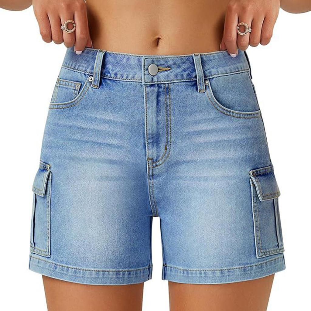 Ladies' Casual Hole Versatile Fashionable Denim Shorts