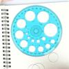 [ZYAS]1/2/3Pcs Circles Drawing Shape Geometric Drawing Stencils Tools Multifunction Geometric Template Plastic Measuring Ruler