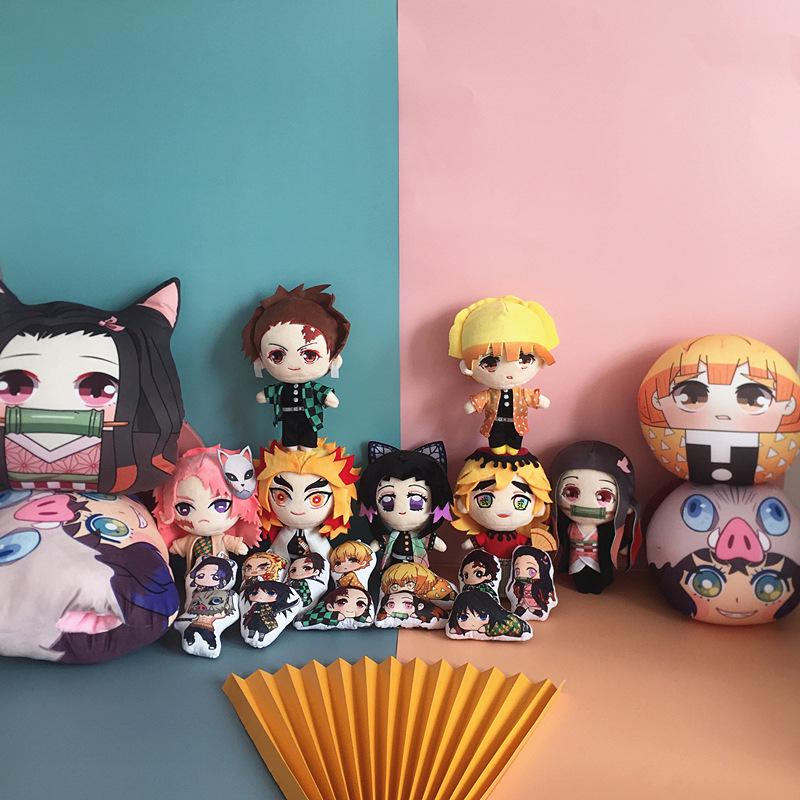 Demon Slayer Plush Dolls: Tanjiro, Nezuko & Zenitsu Pillow