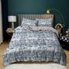Simple Retro Printing Three-Piece Yama Dark Beast Kit Quilt Cover Bedding