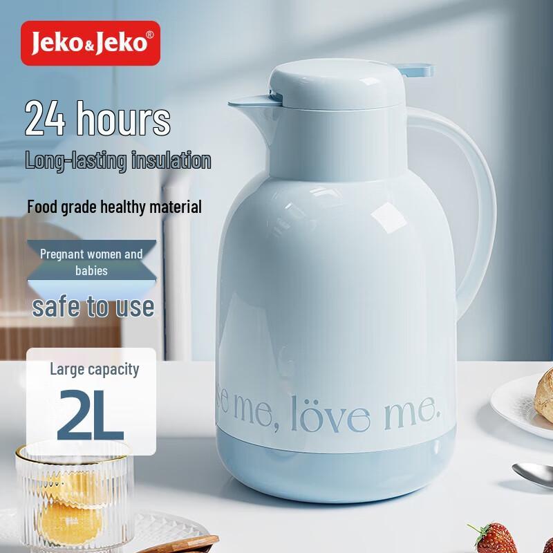 JEKO&JEKO Glass Liner Vacuum Flask