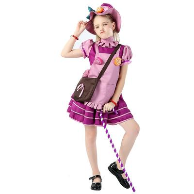 Costum cosplay vrăjitoare bomboane de Halloween adult copil cosplay mascaradă ținută de scenă