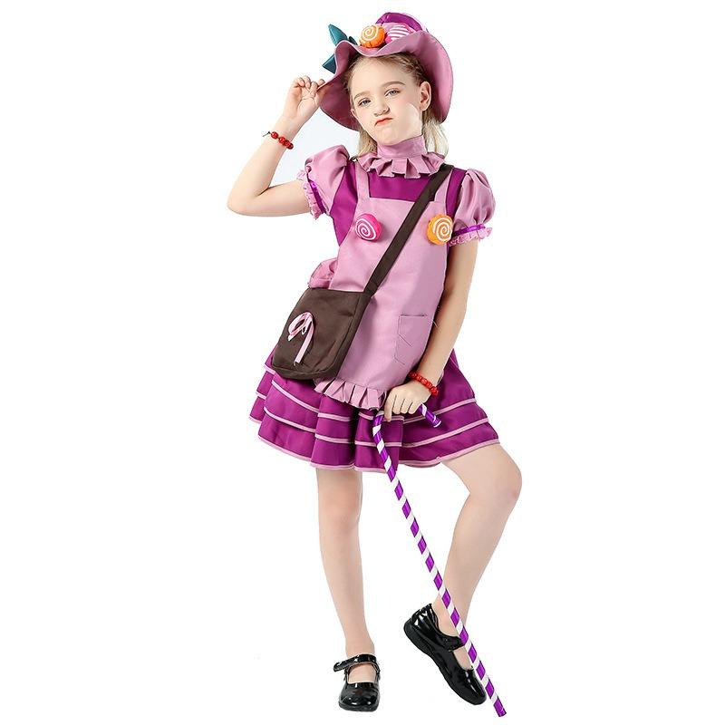Halloween candy witch cosplay adult child cosplay masquerade stage outfit