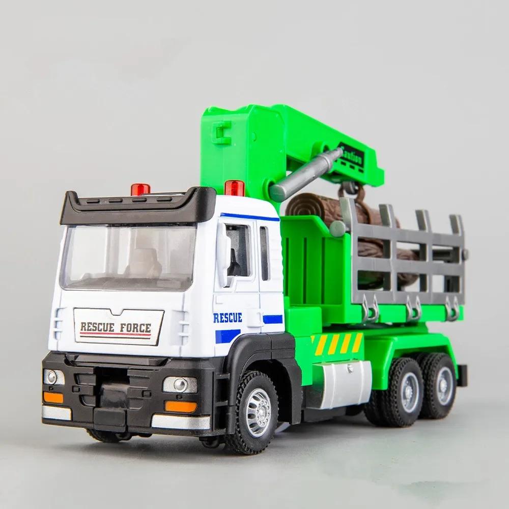 1/32 Diecast Alloy Model Car Simulation Metal Logging Transport Engineering Truck Models Children s Car Playthings designed for Boys Children Gifts зелёный
