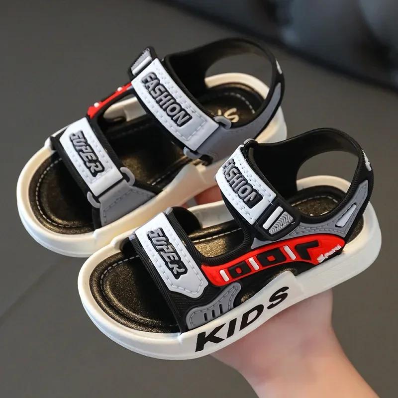 

Fashion Sandalias Boy Fashion Child Sandals Summer Children s Sneakers Anti Slip Soft Sole Casual Beach shoe Kid shoe Zapatos Niña 35-insole21cm красный