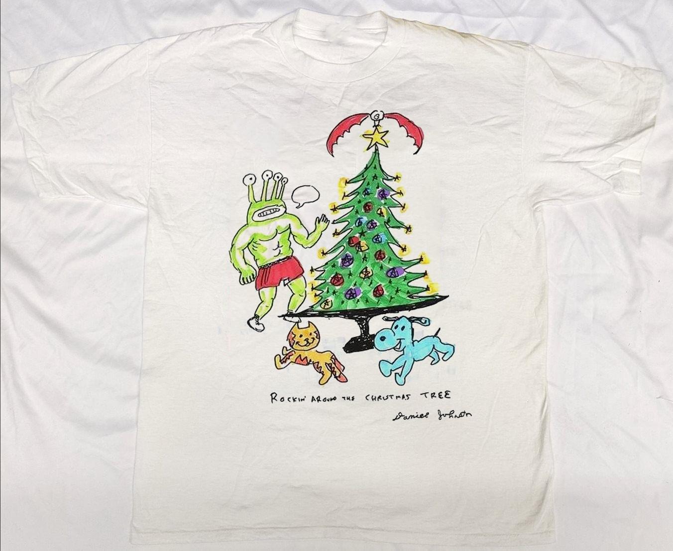 Daniel Johnston Rockin Around The Christmas Tree T-shirt XXXXL