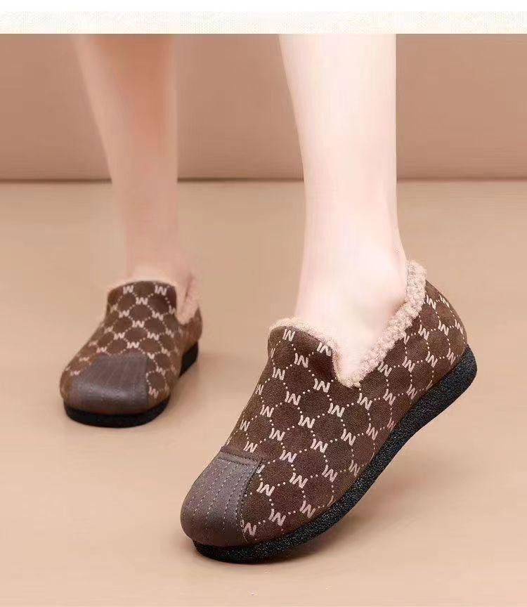 

Shoes women s autumn and winter warm new flat-bottomed versatile cotton shoes with velvet outer confinement shoes 41