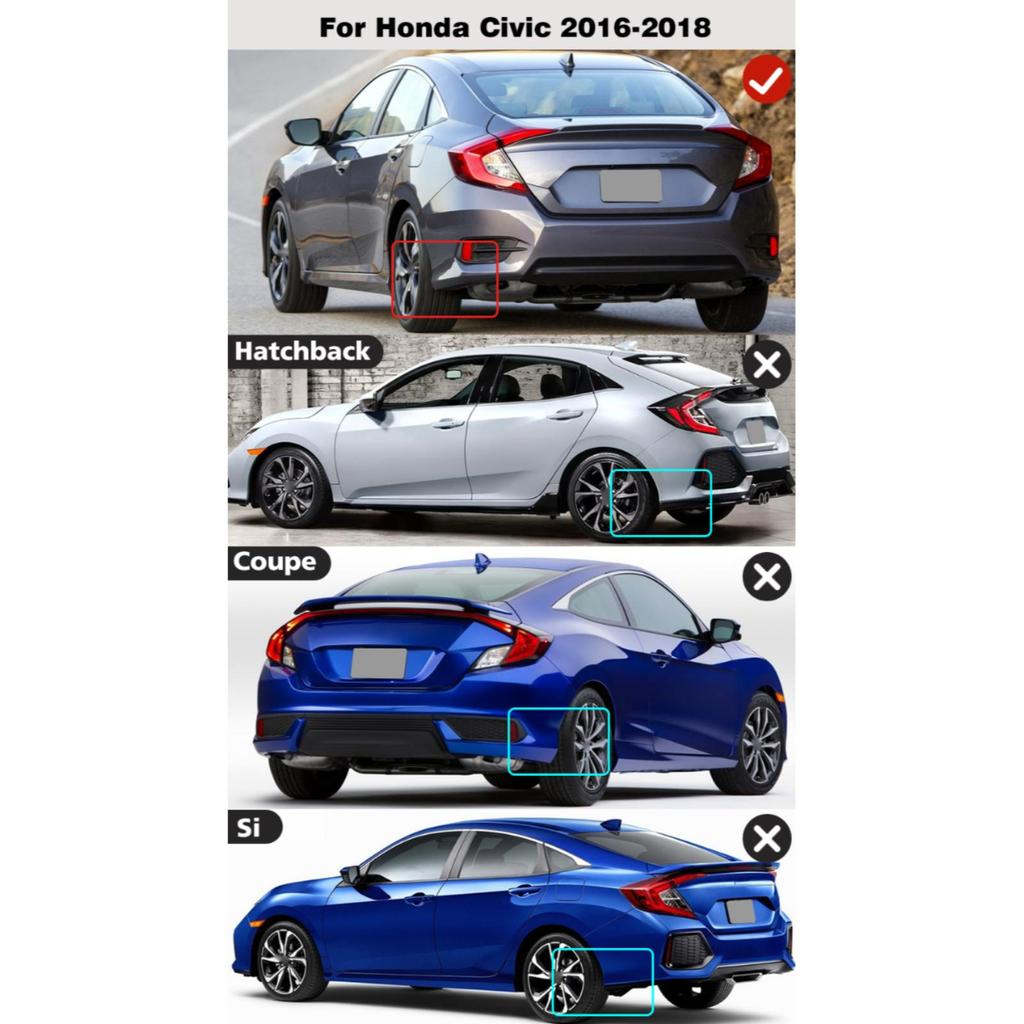 4PCS Car Mud Flaps Splash Guards Mudguards Car Mud Flaps Compatible with Honda Civic Sedan 2016 2017 2018