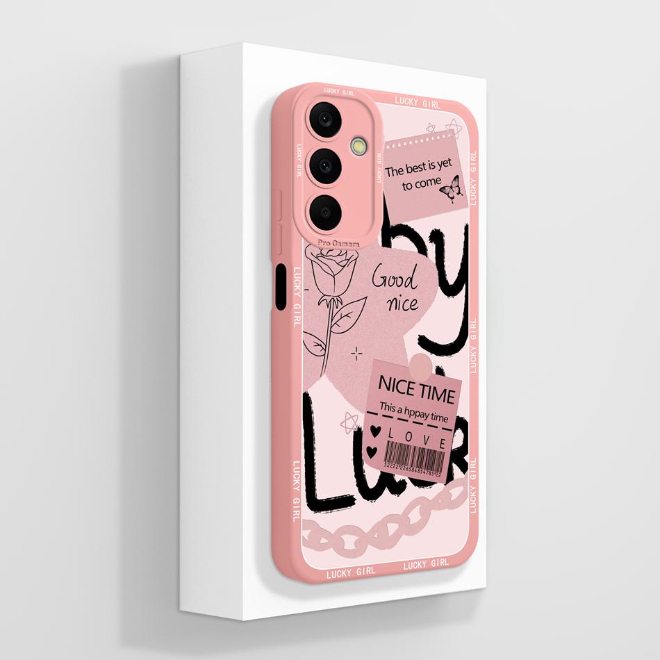 For Samsung Galaxy A25 Case Cute Panda Full Coverage Funda Soft Liquid Silicone Phone Protector For Samsung A 25 5G Back Cover