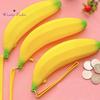 Fashion Silicone Banana Shape Coin Purse Zipper Makeup Brush Bag Storage Pouch