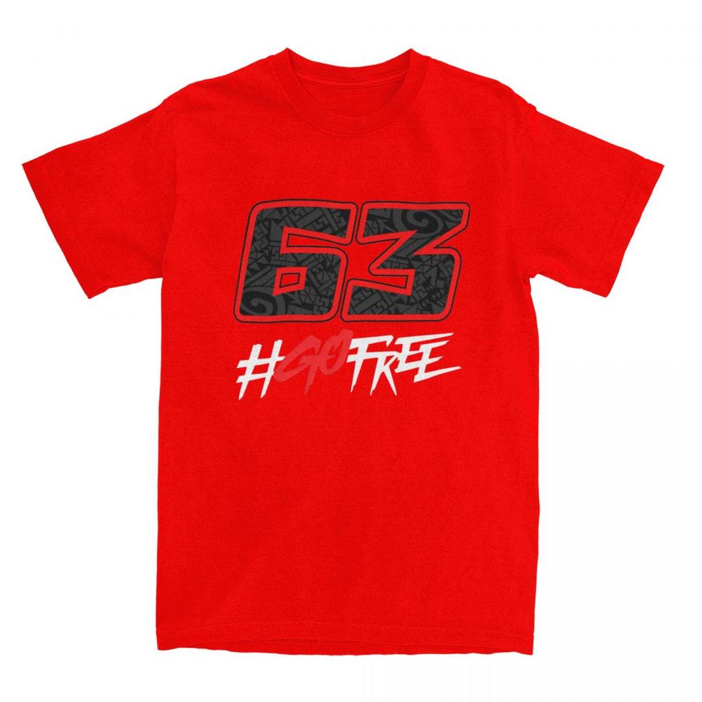 T-shirt Rider Pecco Bagnaia 63 Estiva Streetwear T-shirt Cotone Harajuku Maglietta per Uomo Manica Corta Stampa