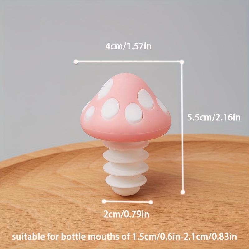 

Colorful Mushroom Corks for Wine Bottles , Vibrant Silicone Corks with Playful Designs, Perfect for Red Wine, Oil, and Vinegar Bottles розовый