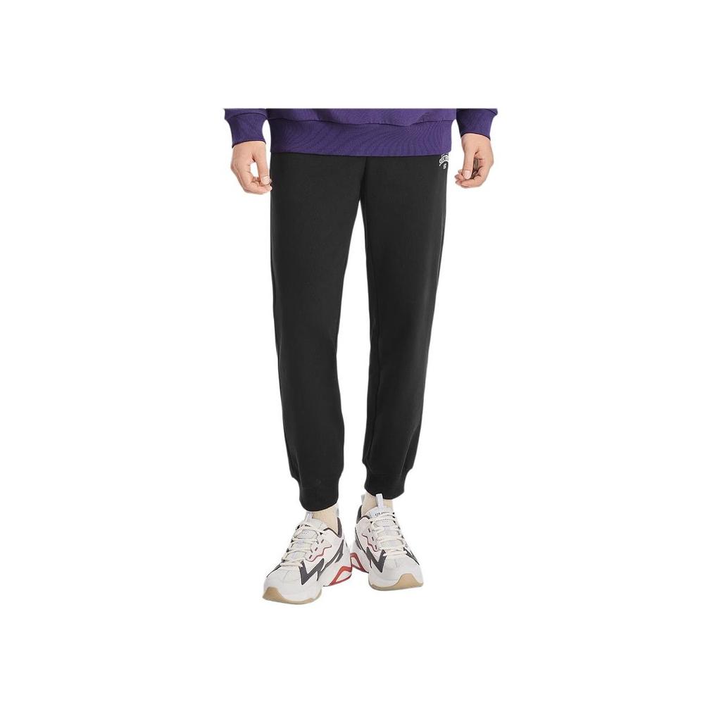 Skechers Logo Outdoor Casual Elastic Waist Knit Jogger Pants Men bottoms Carbon-Black L424M092-0018