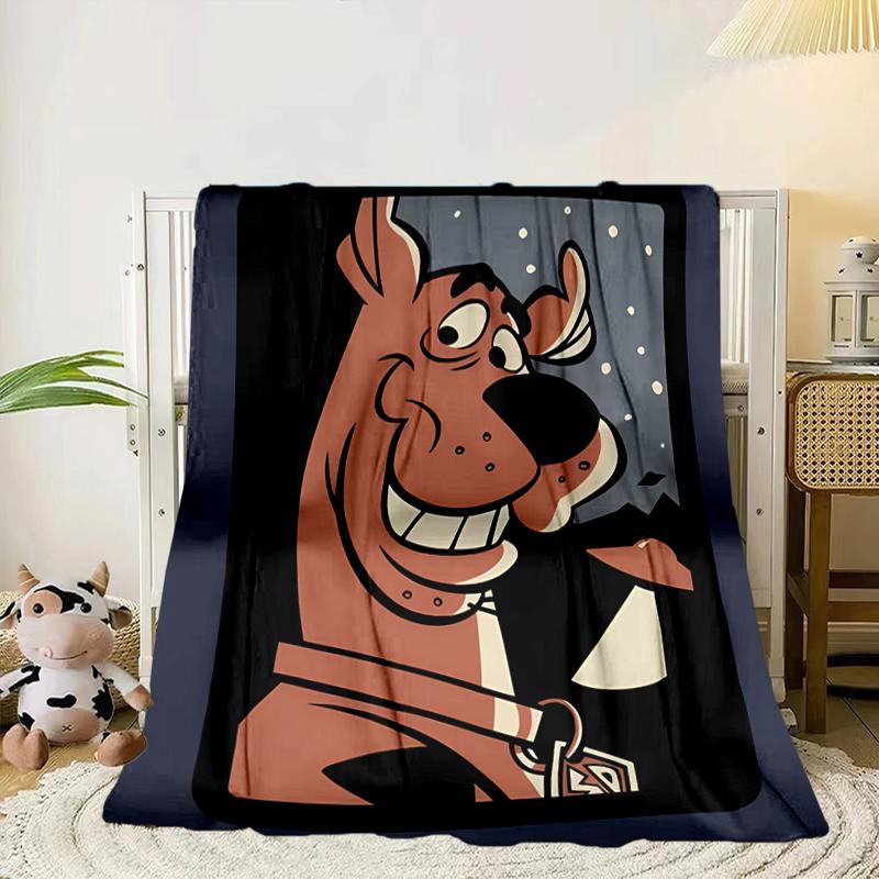 Scoo-dog Adventure Blanket Flannel Blanket for bed, sofa, Camping, Hiking, Picnic Essentials, gift for family Fan gifts