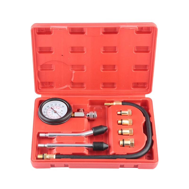 Gasoline Engine Compression Tester Cylinder Pressure Gauge Automobile Motorcycle Petrol Engine Inspection Car Test Manometer Kit