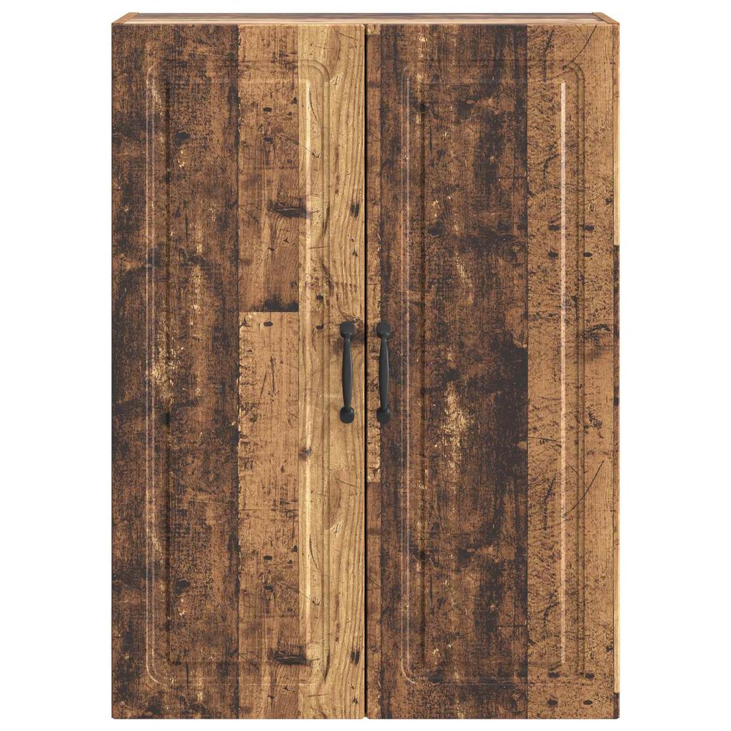 Wall Mounted Cabinet in Reclaimed Wood Style 66 x 34.5 x 90 cm Engineered Wood