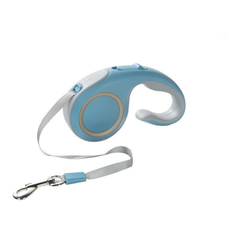 Custom Logo Dog Pet Leash 5m 3m Durable Automatic Retractable Nylon Extension Puppy Running Dog Leash Walking (Blue,3M) синий