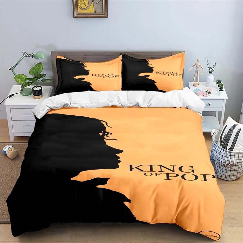 Exquisite Fashion M-Michael-Jackson Printing Bedding Set Duvet Cover Comforter Bed Youth Kids Girl Boys Birthday Gift