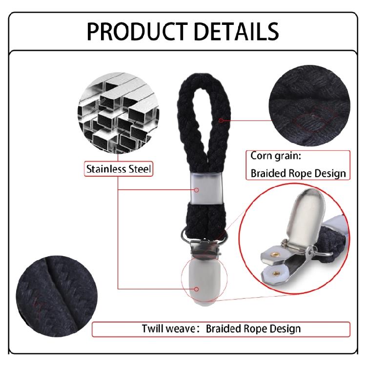 Fyra Handduksklämmor Fästanordningar Grepphållare Klämma Med Bomullsrep För Bekväm Hängande Lösning Effektiv Organisation