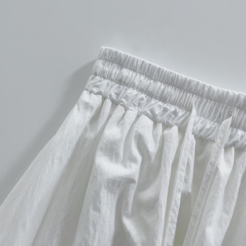 Sør-Korea elegant vårfarget retro allsidig elastisk midje snøring med store lommer design løst avslappet cargoskjørt for kvinner