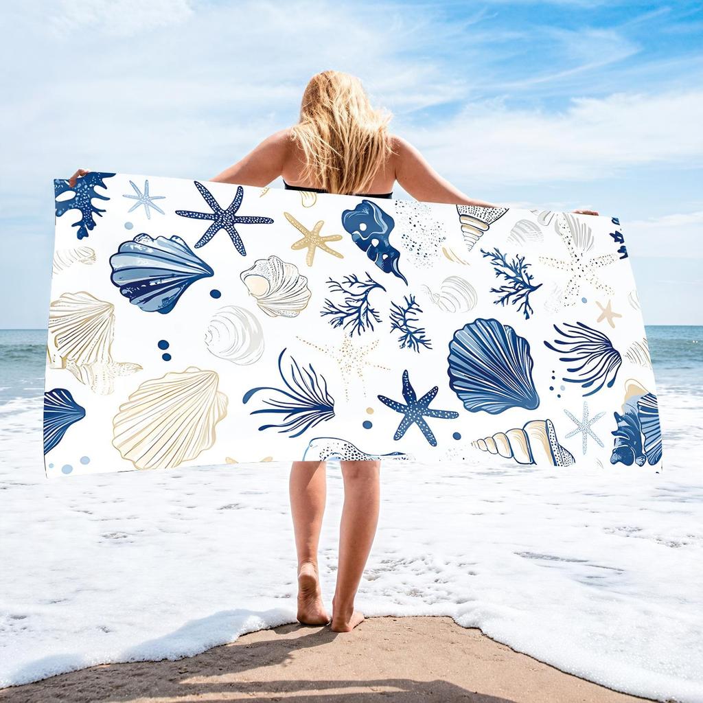 Active Beach Towel 70 * 140 Collection, Microfiber Printed Beach Towel, Absorbent Towel 70 * 140cm 230g