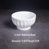 Pure White Ceramic Multi-Purpose Bowl for Noodles, Ramen, Soup, Desserts, Porridge, Vegetables, and Rice.