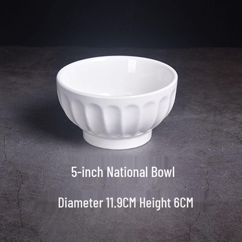 

Creative Pure White Ceramic Multi-use Bowl for Noodles, Ramen, Desserts, Soups, Family Porridge, Vegetables, and Rice. 1 piece