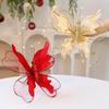 20cm High-end Fabric Sequin Glitter Simulated 3D Butterfly Hanging Pendant for Christmas Tree Decoration Wedding Birthday Party
