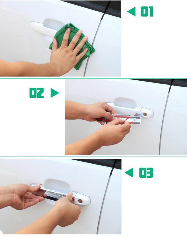 Chrome Door Handle Trim for Mitsubishi Outlander (2008-2012) and RVR ASX (2011-2012).