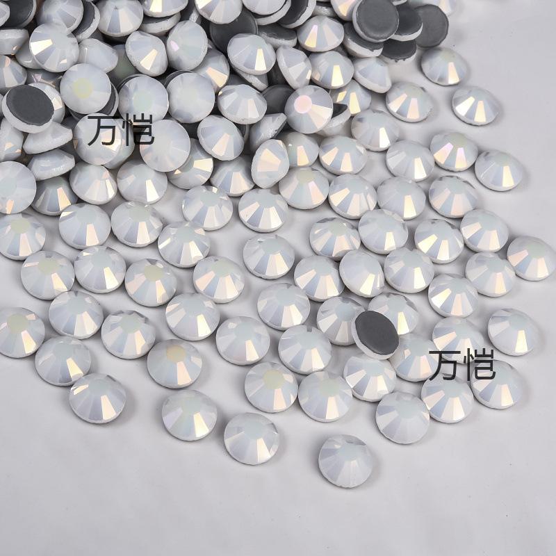 Imitation Glass Hot Diamond Rhinestone, Hot Melt Adhesive Bottom Protein Porcelain White Diy Crystal Beauty Clothing Accessories