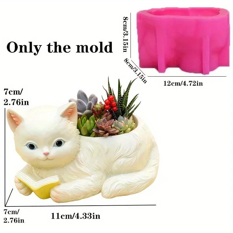 Large koala shaped succulent plant flowerpot resin silicone mold cute koala pen holder storage box gypsum molds Christmas gift
