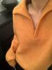2025 Autumn/Winter Women's Wool Polo Collar Sweater, Korean Lapel Style, Versatile Solid Color Knitwear