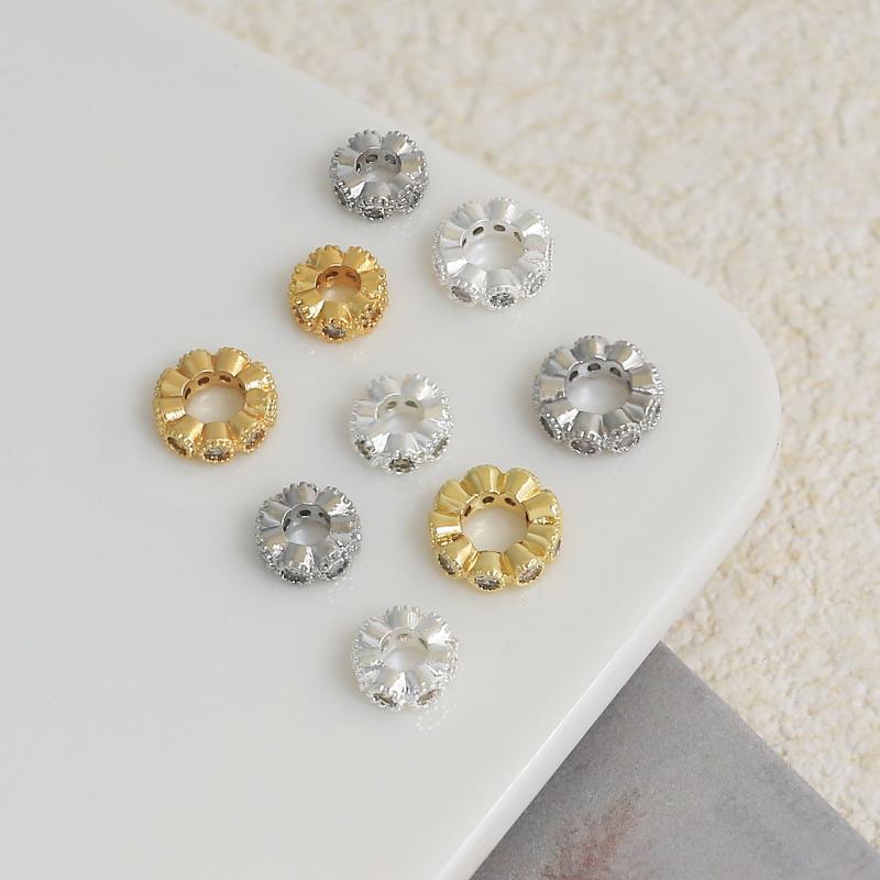Rhinestone Wave Shape Spacer Beads 10/20Pcs Fadeless Premium for DIY Jewelry Making Wedding Bridal Bracelet Necklace Supplies