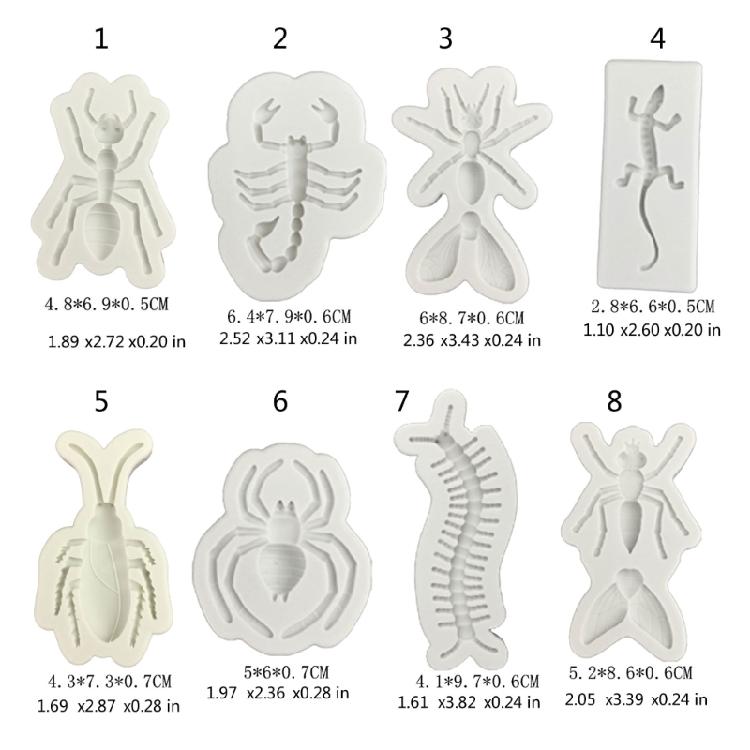 Halloween Themed Silicone Insect Mold For Home Decorations Jewelry Accessories Flexible Reusable Crafting Essential