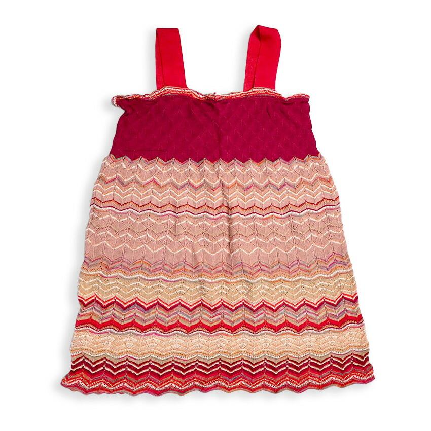 

[Б/у] MISSONI красно-бежевое трикотажное платье [b42-22]