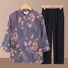 Elderly Women's Lightweight Spring/Fall Seven-Sleeve Shirt Set