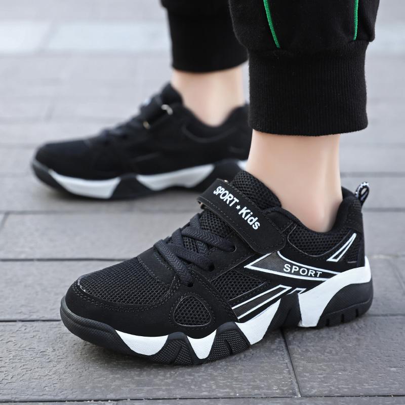 Children Sneakers Boy Shoes New Fashion Kids Shoes 6 To 12 Years Black Mesh Comfortable Casual Sports Tennis Shoes for Boy