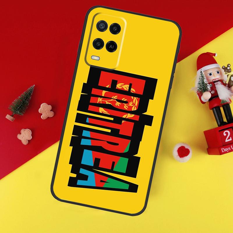 Eritreische Flagge für OPPO A74 A94 A17 A16 A15 A79 A58 A78 A98 A77 A5 A9 A96 A76 A52 A72 A57S A54S A53S Fall
