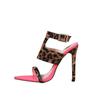 Tacones Altos de Tirantes para Mujer Sandalias de Aguja con Correa al Tobillo Punta Fina Punta Abierta Sandalias Sexy para Mujer Sandalias de Tacón de Verano Zapatos de Vestir para Boda Fiesta de Graduación