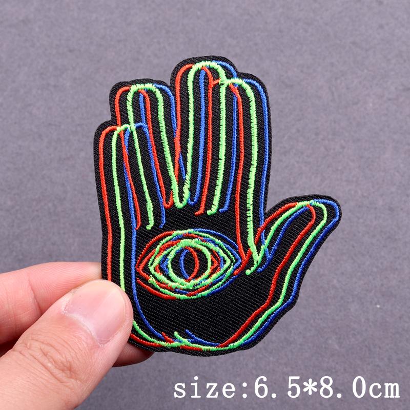 Skull Punk Embroidery Patches For Clothing Hip Hop Animal Patch Iron On Patches On Clothes Heart Sexy Patch For Clothes Stickers
