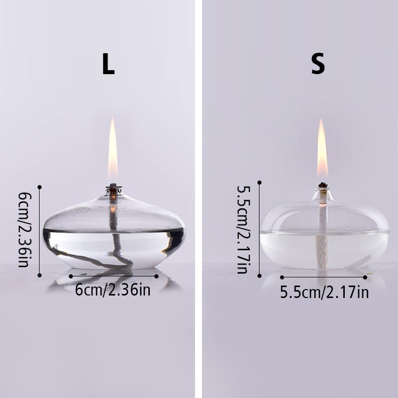 Handmade Glass Candlestick Oil Lamp Candlelight Dinner Clear Candle Holders Christmas Decorations For Party Bar Home Decor