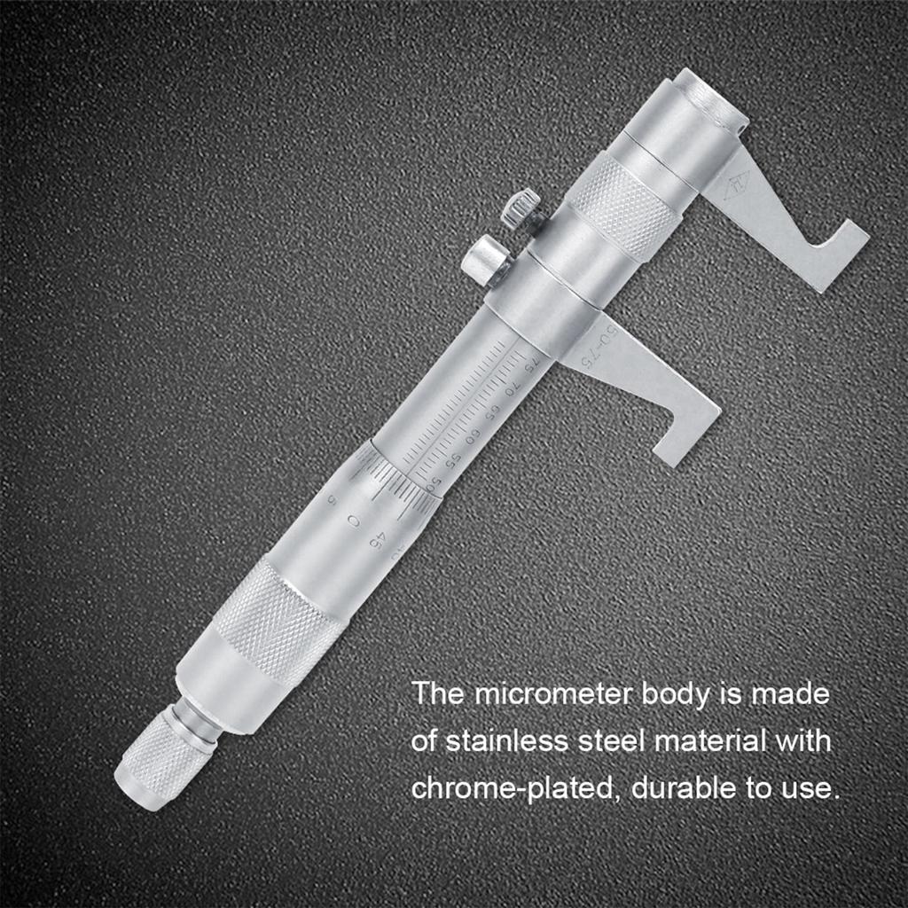 Inside Micrometer Stainless Steel High Accuracy Measurement Tool with Alloy Head 25‑50mmCelsius50‑75mm