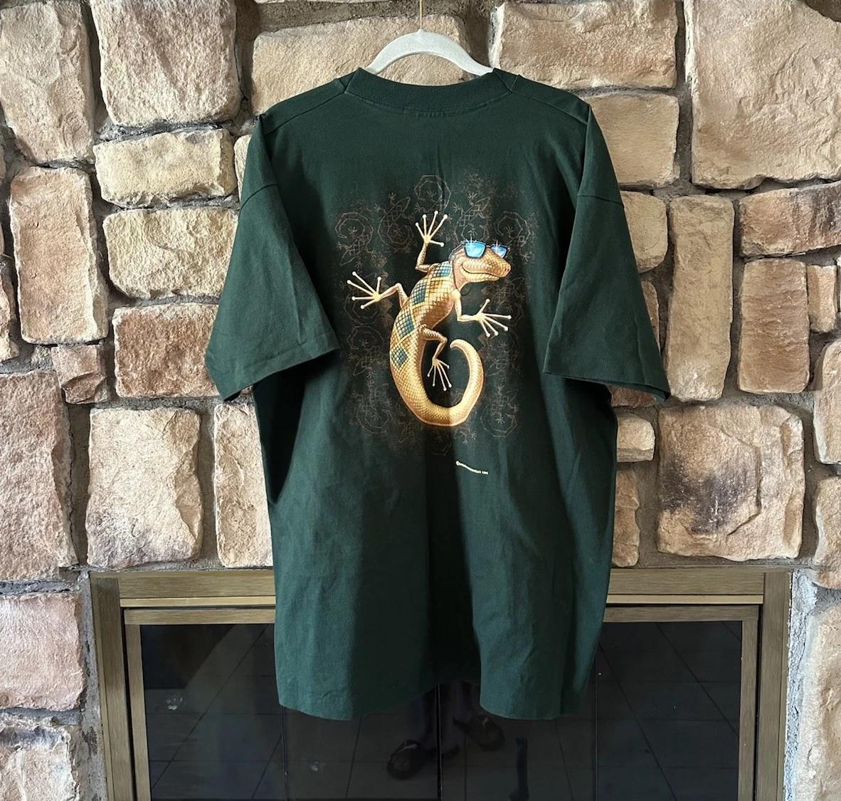 VTG 90s 1996 Tucson Arizona Sahuaro Sportswear Green Lizard Shirt Size XXL Mens 2XL