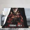 Residents Evils 4 Remake Fanposter Blankets Quality Warm Throw Blanket Winter Girls Boys Couch Chair Sofa Bed Fluffy Bedspread