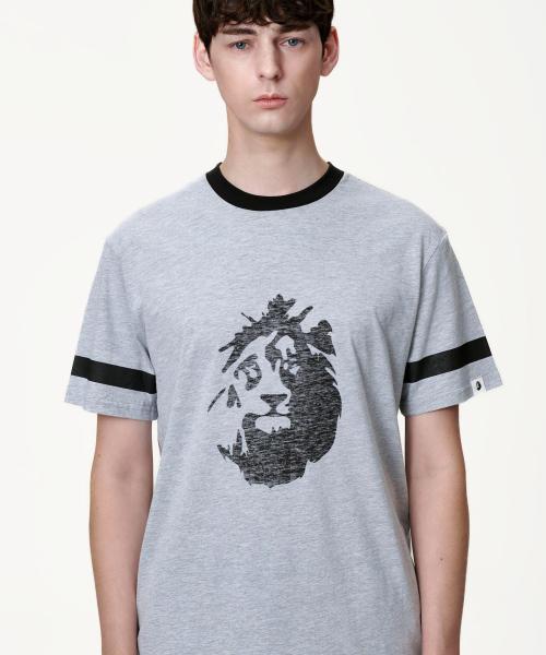 Aoz Project Lion Print T-Shirt (Gray) Gray/M